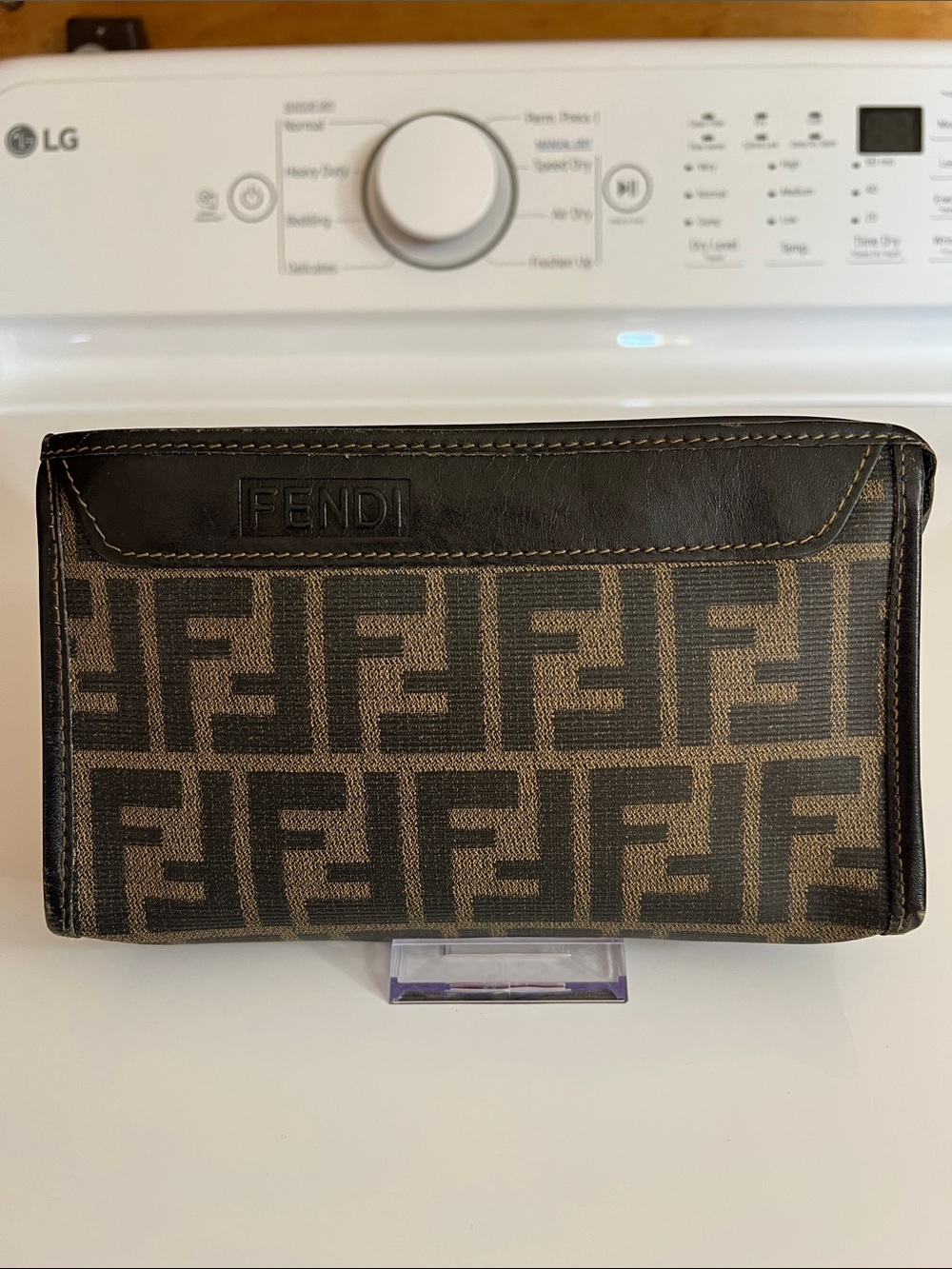 Fendi Zucca Clutch / Pouch / Makeup Bag EUC